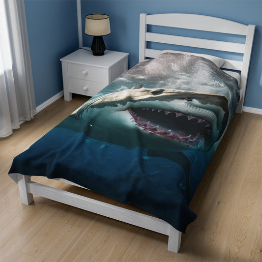 Great White Shark Plush Blanket