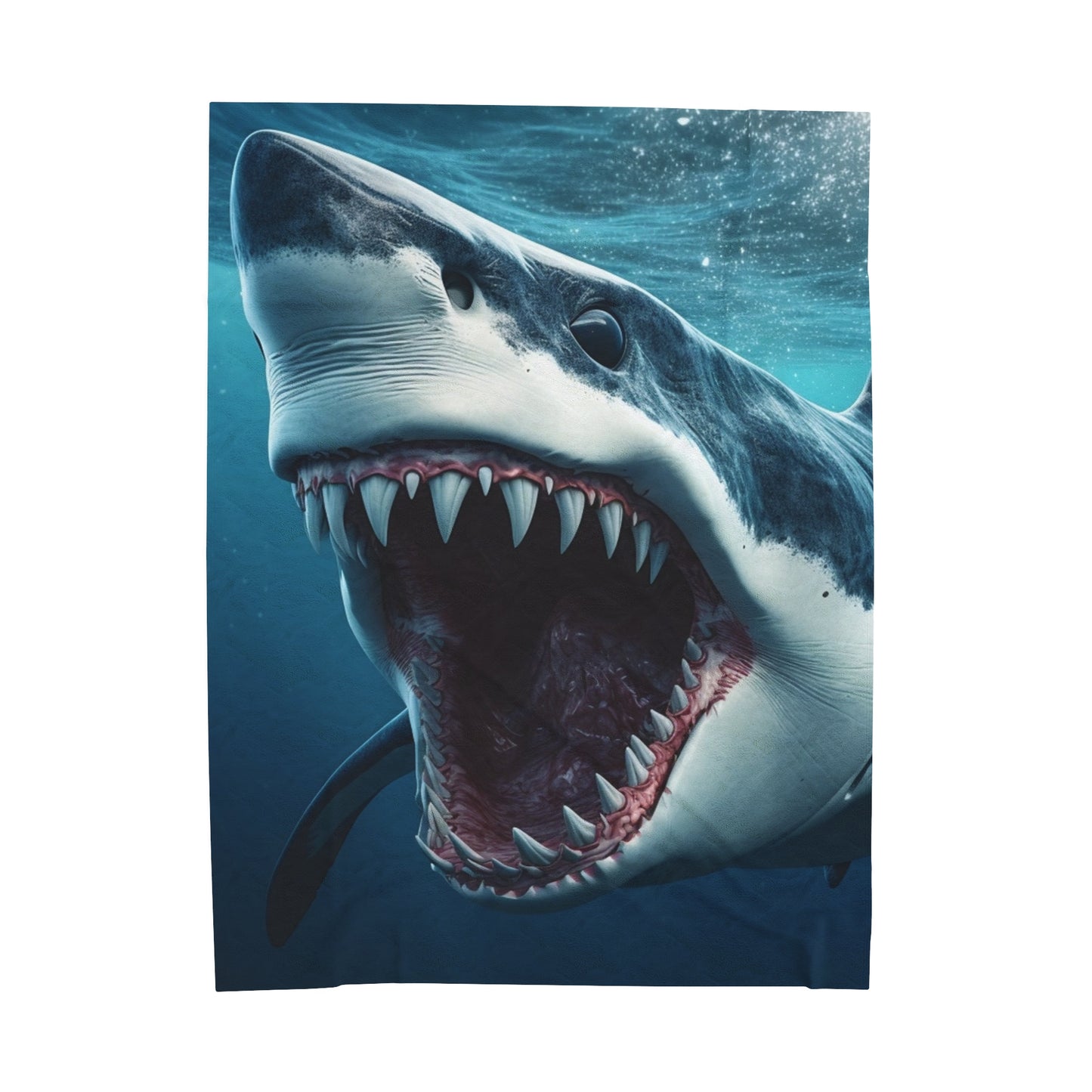 Great White Shark Teeth Plush Blanket