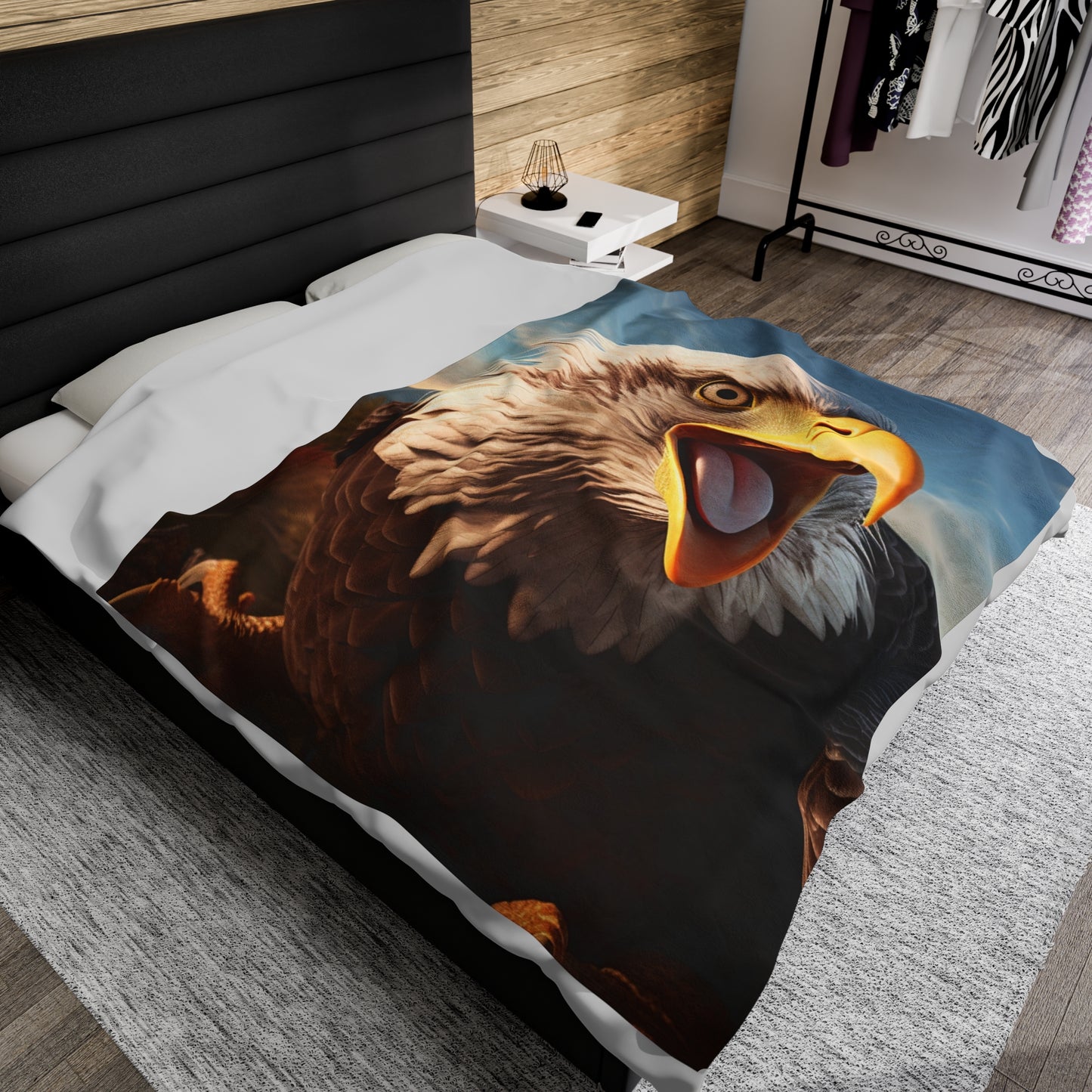 Bald Eagle Real Predator Plush Blanket