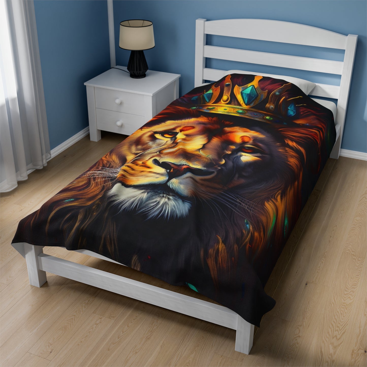 King Lion Colorful Plush Blanket