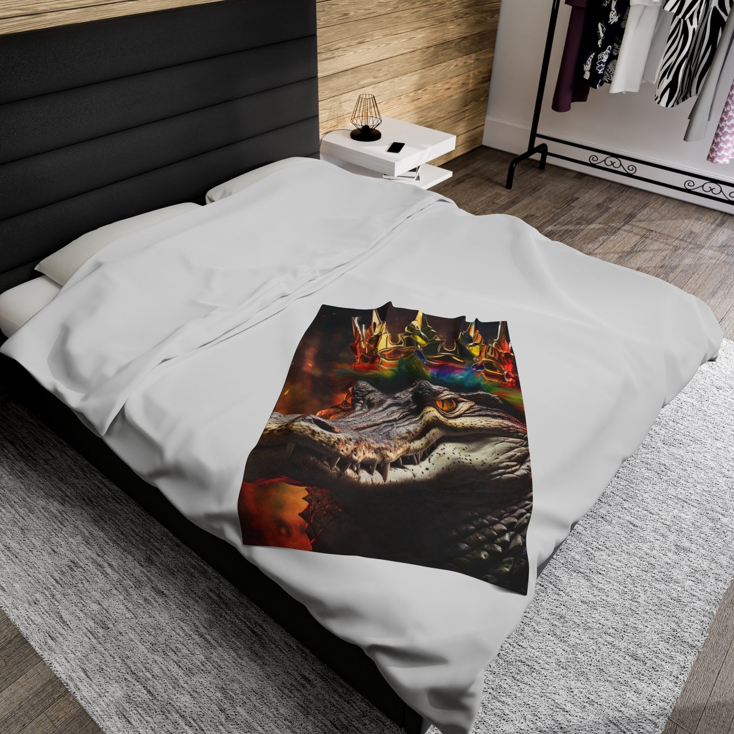 Alligator King Plush Blanket