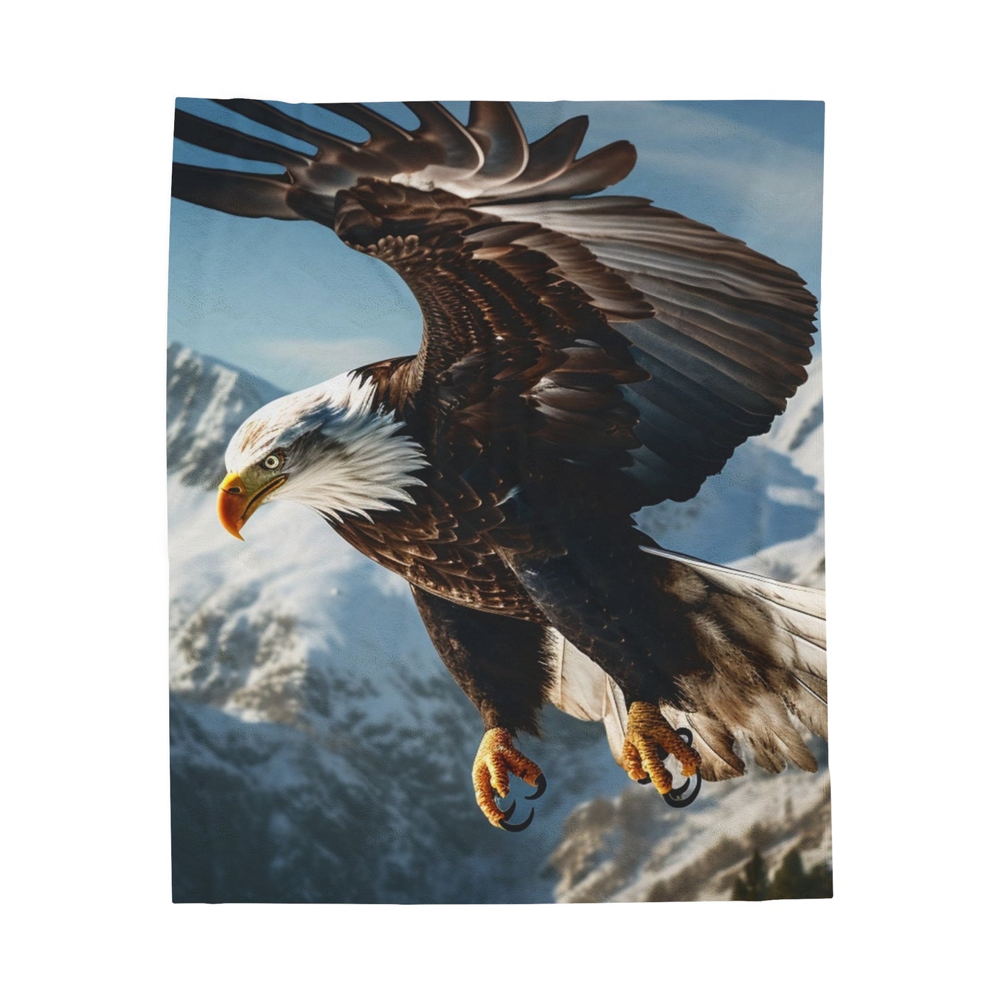 Elegant Bald Eagle Plush Blanket