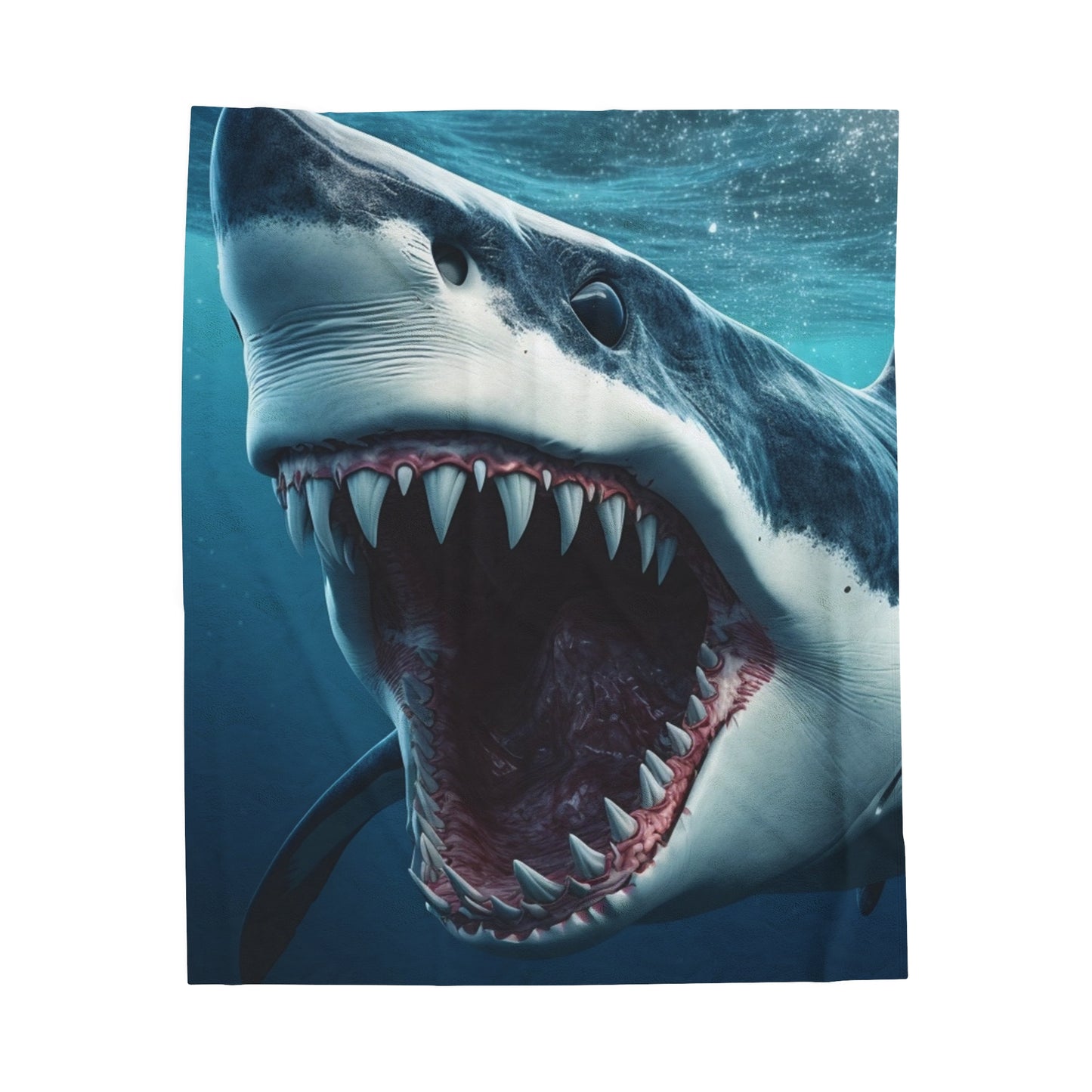 Great White Shark Teeth Plush Blanket