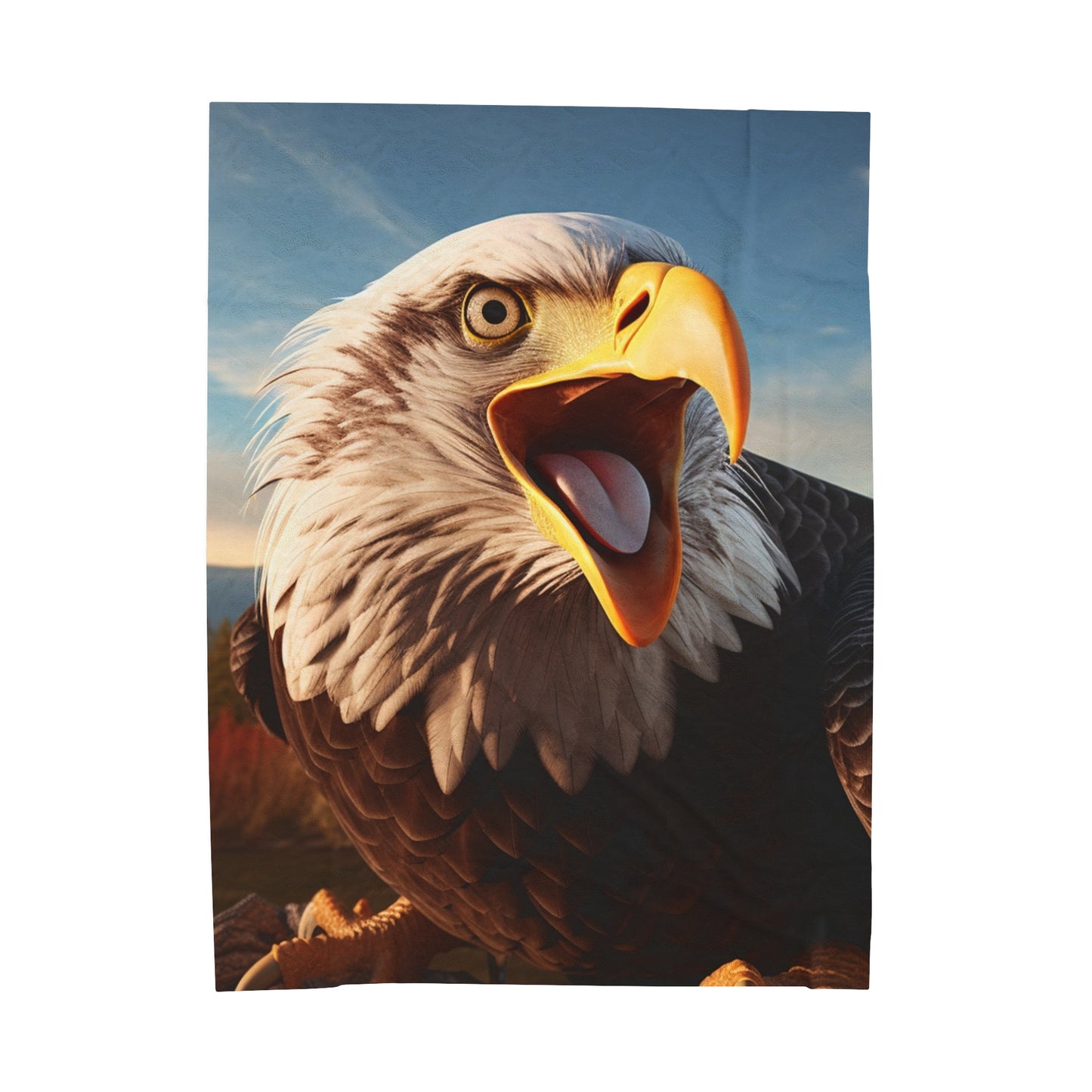 Bald Eagle Real Predator Plush Blanket