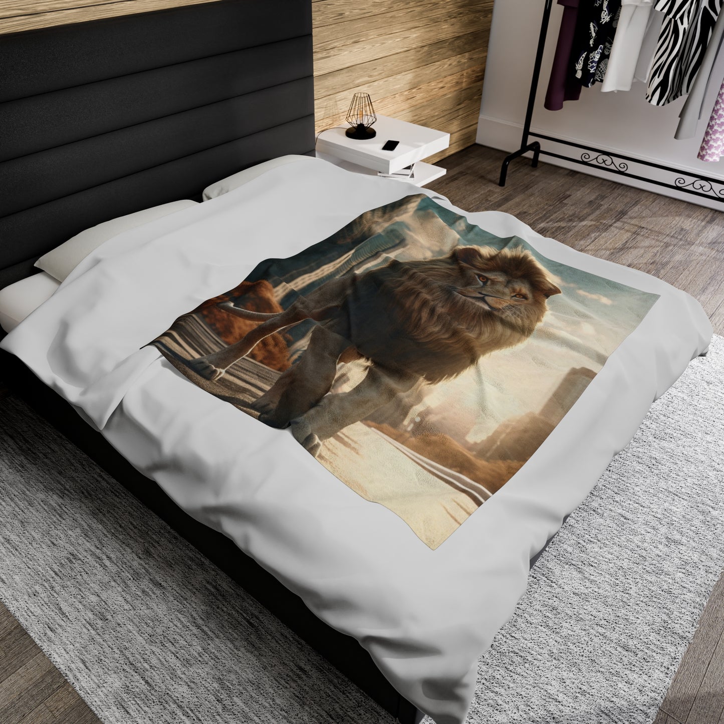 Lion In The City Plush Blanket