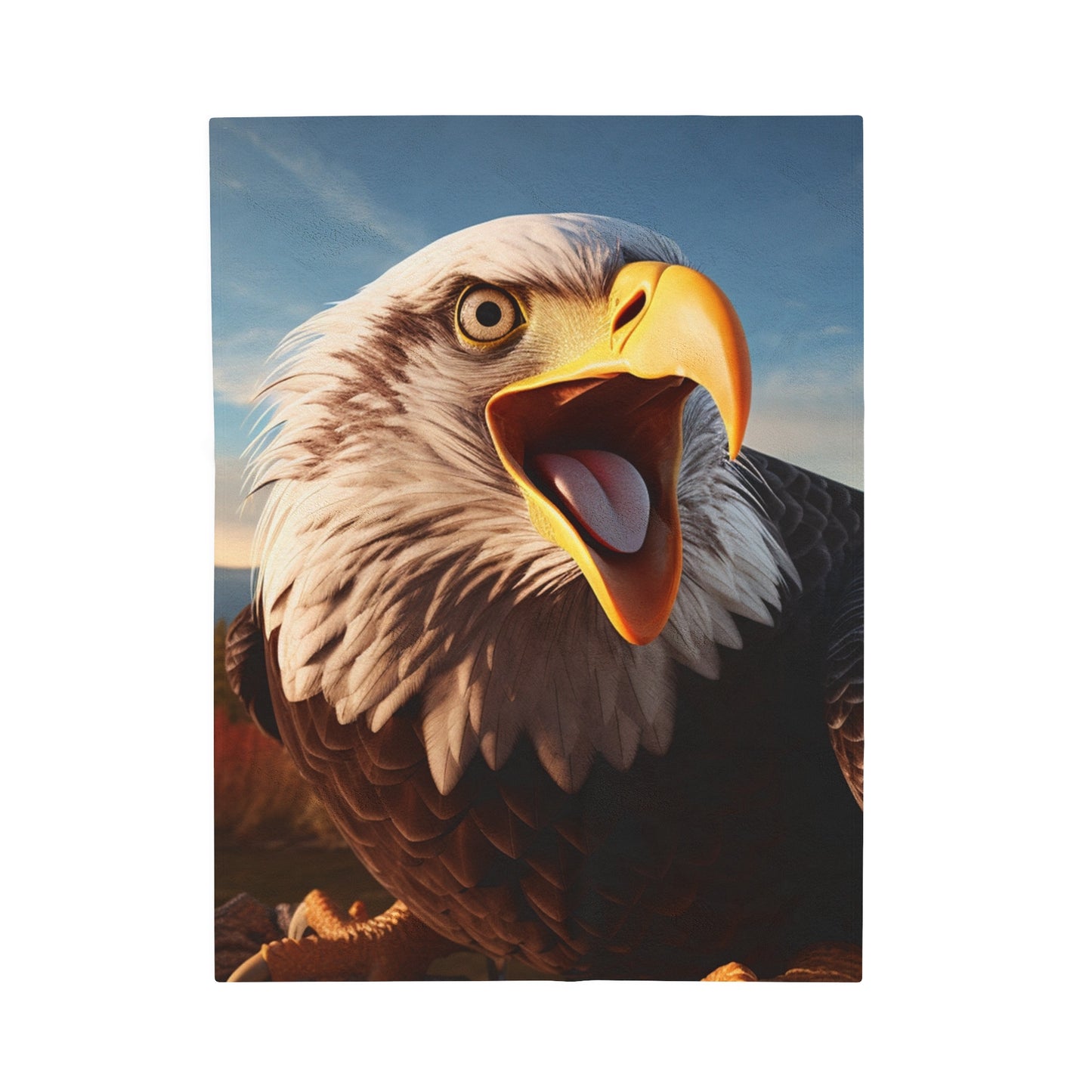 Bald Eagle Real Predator Plush Blanket