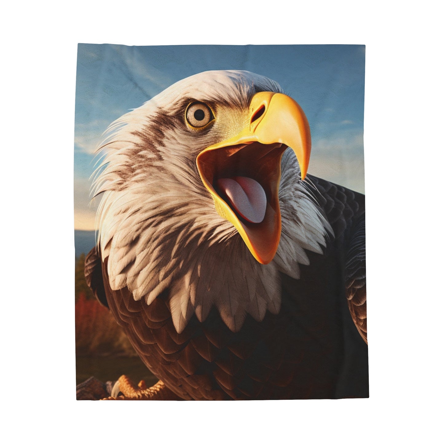 Bald Eagle Real Predator Plush Blanket