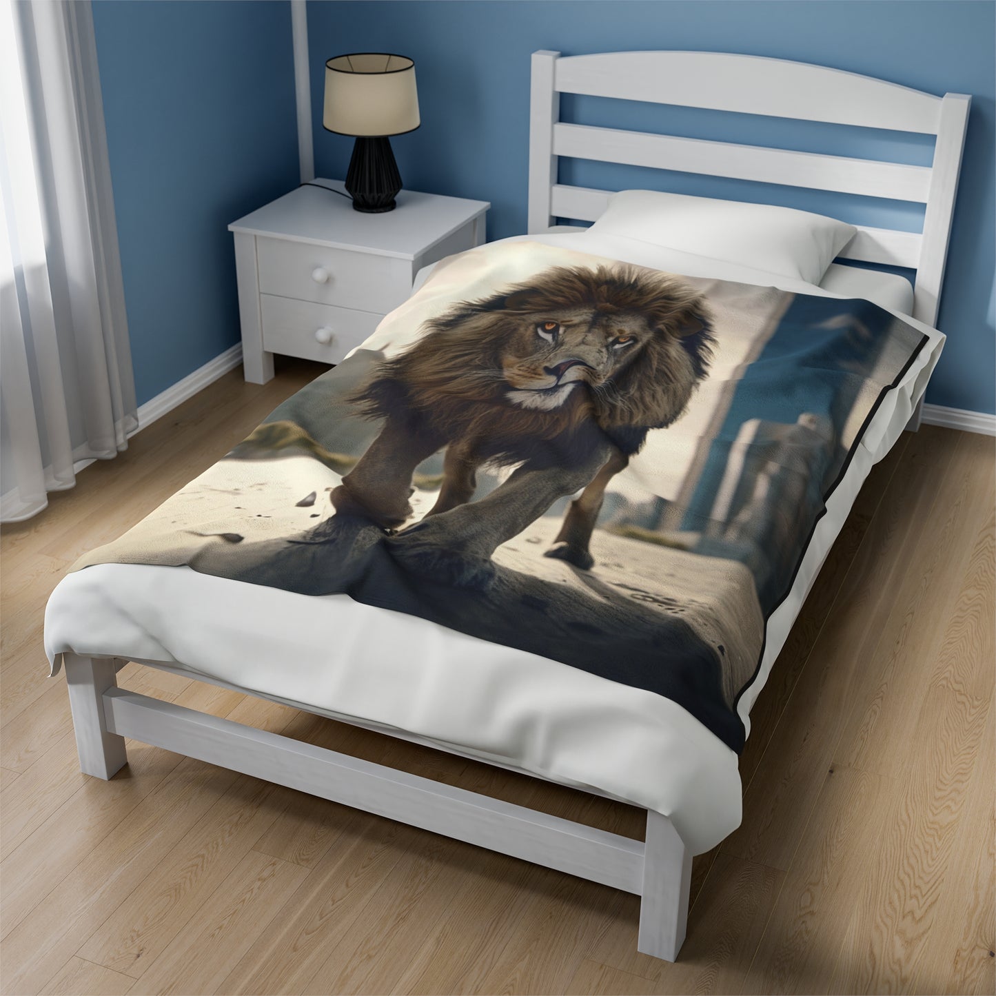 Lion Takes Over The City Plush Blanket