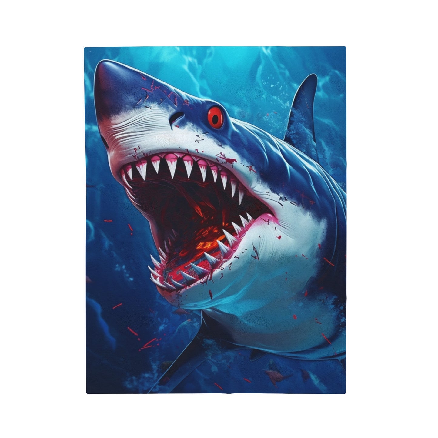 Great White Shark Scary Blanket