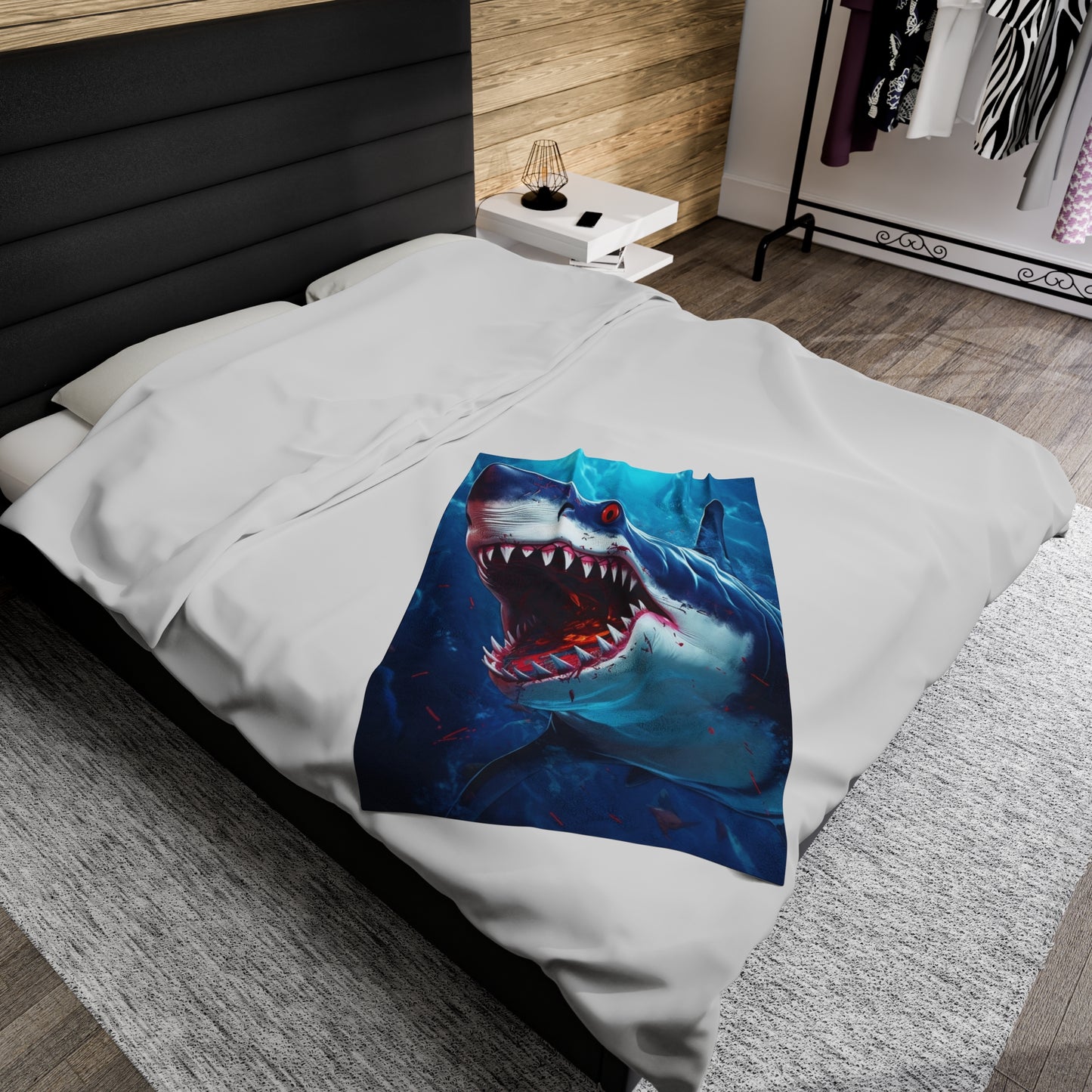 Great White Shark Scary Blanket