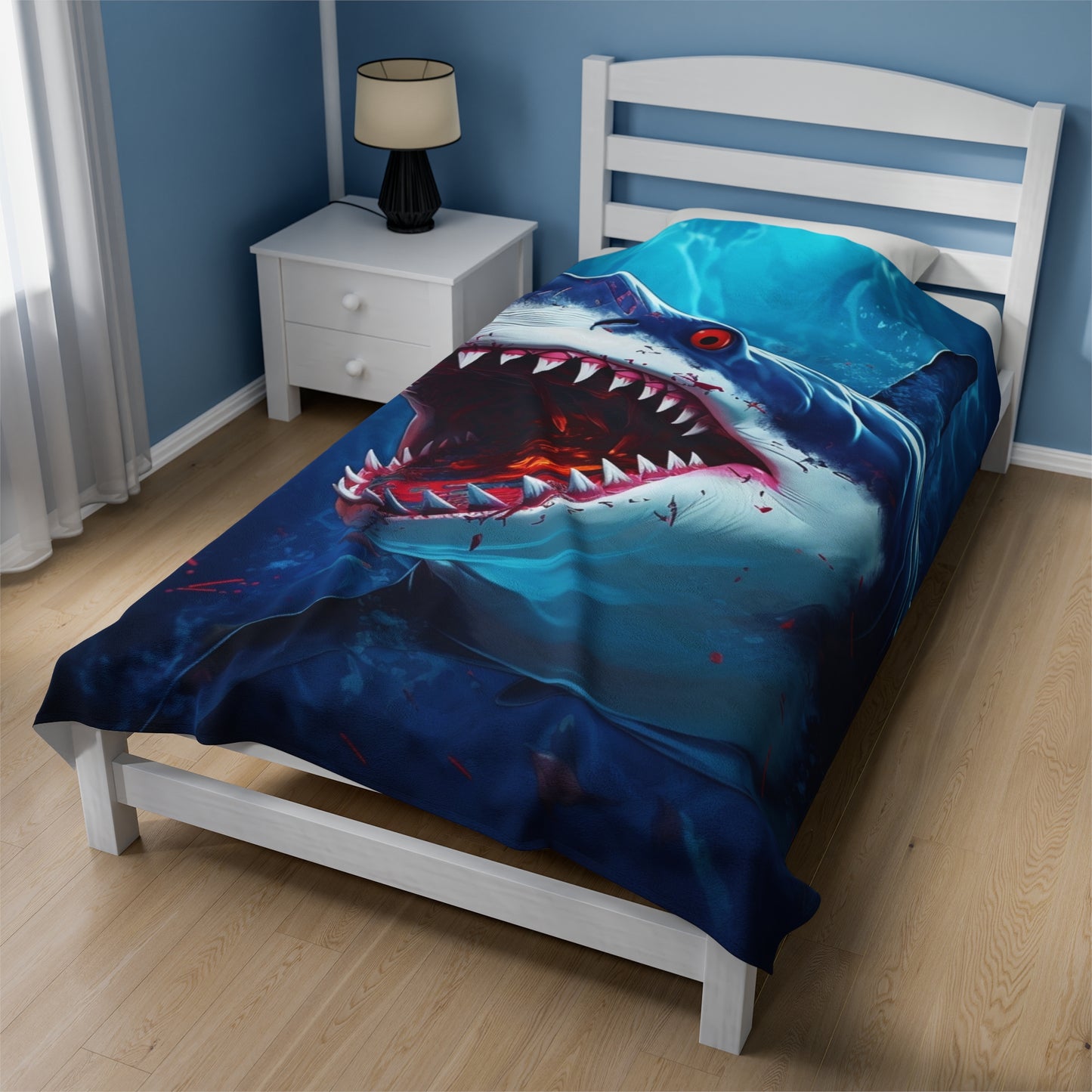 Great White Shark Scary Blanket