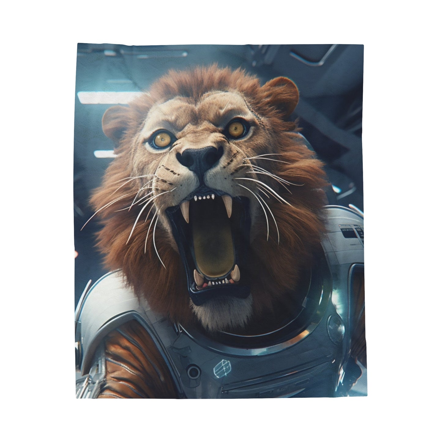 Space Lion Plush Blanket