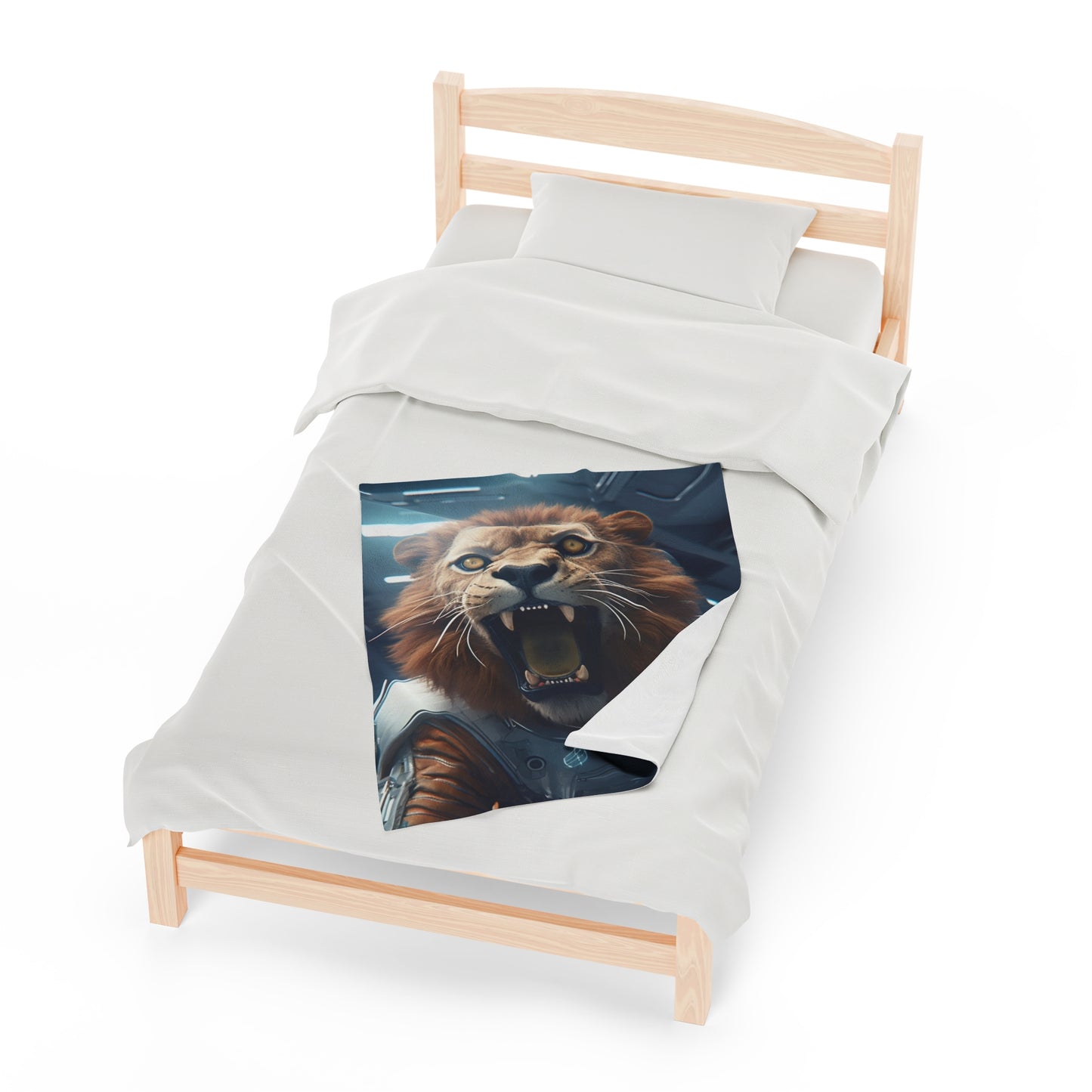 Space Lion Plush Blanket