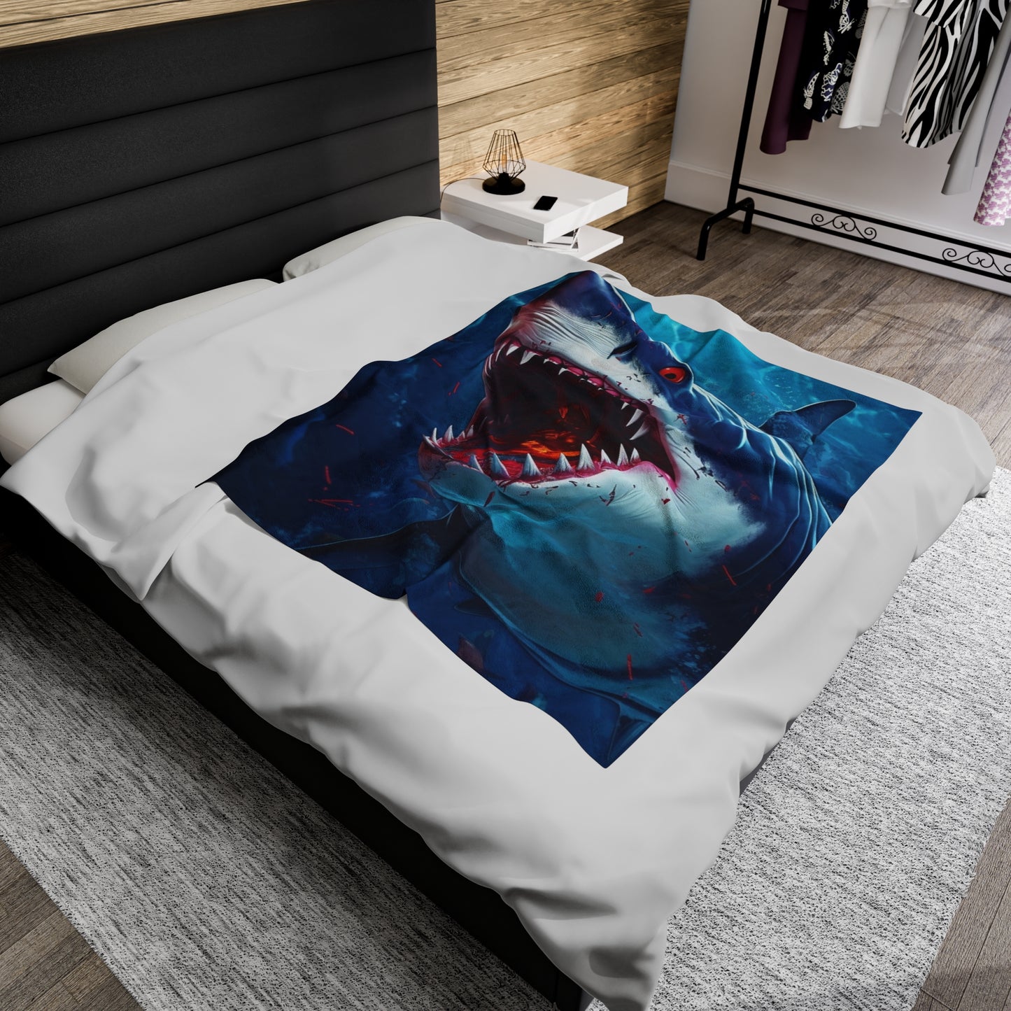 Great White Shark Scary Blanket