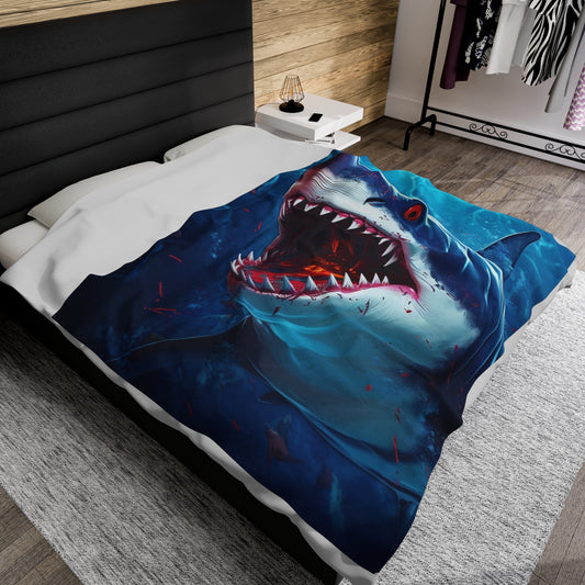 Great White Shark Scary Blanket