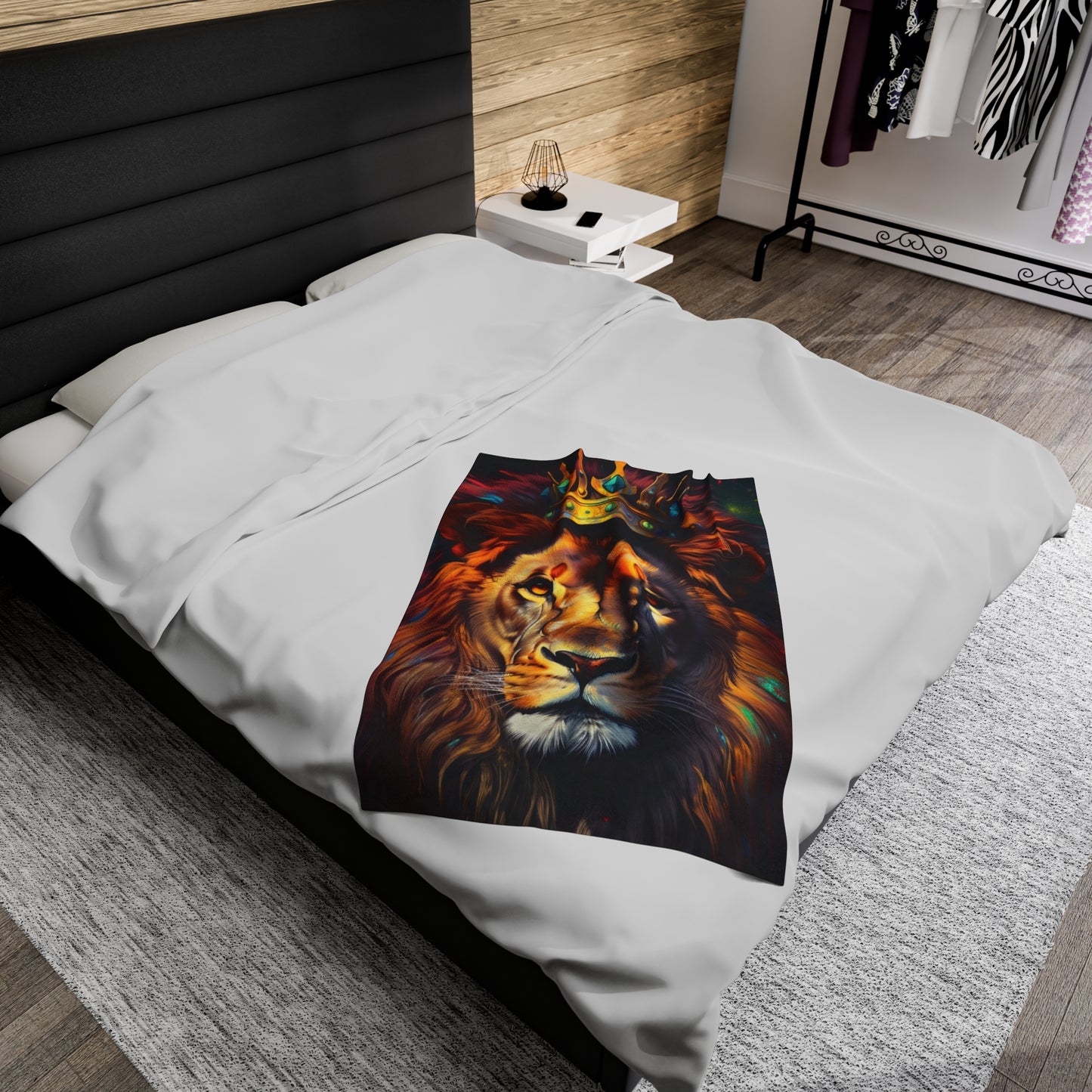 King Lion Colorful Plush Blanket