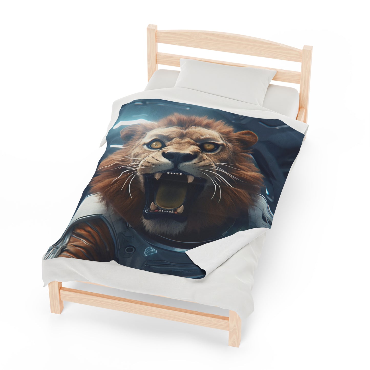 Space Lion Plush Blanket