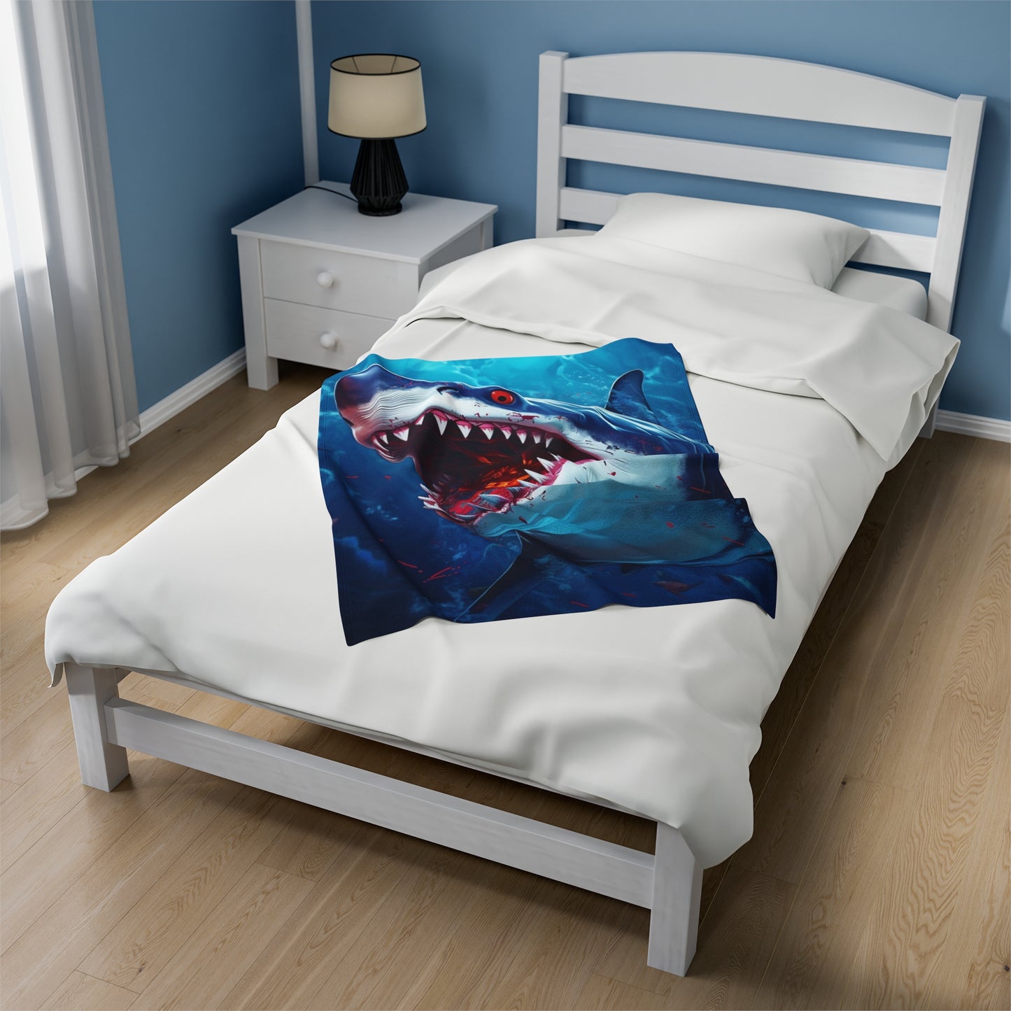 Great White Shark Scary Blanket