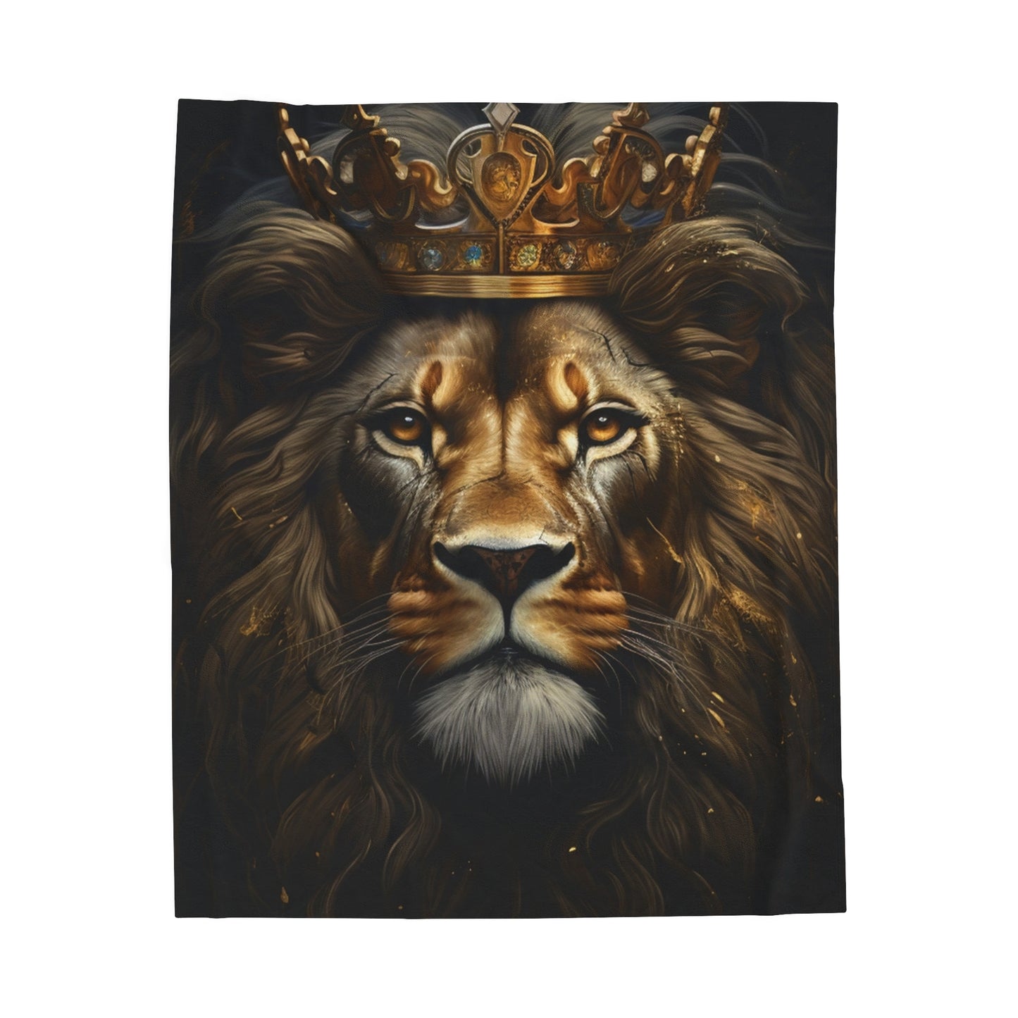 Lion Calm King Plush Blanket