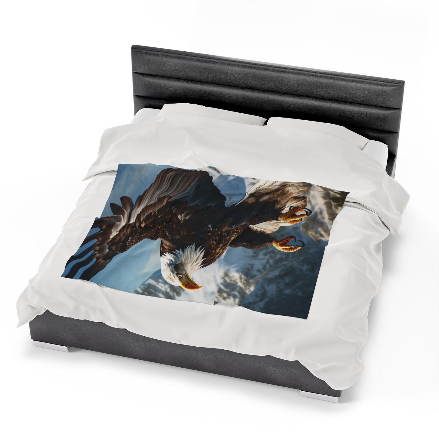 Elegant Bald Eagle Plush Blanket