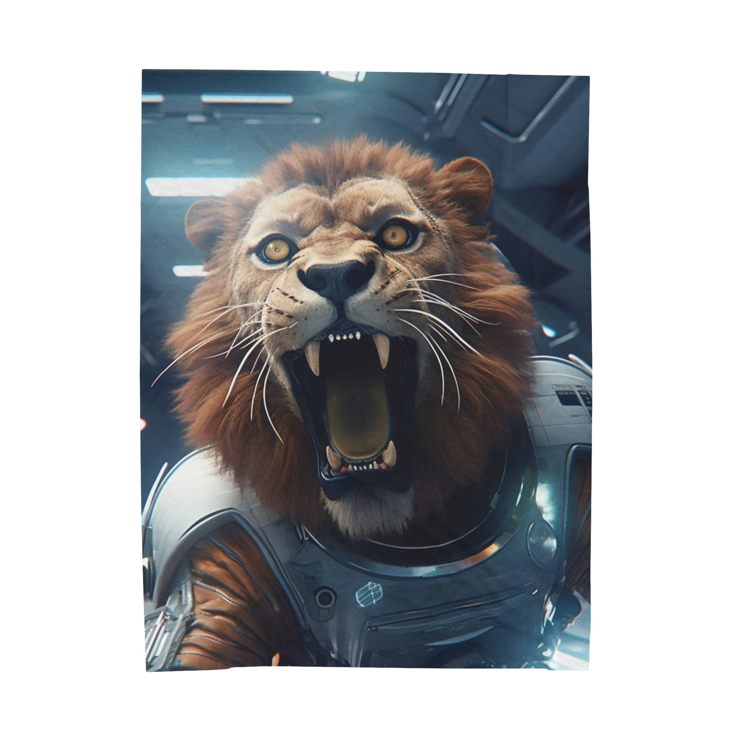 Space Lion Plush Blanket