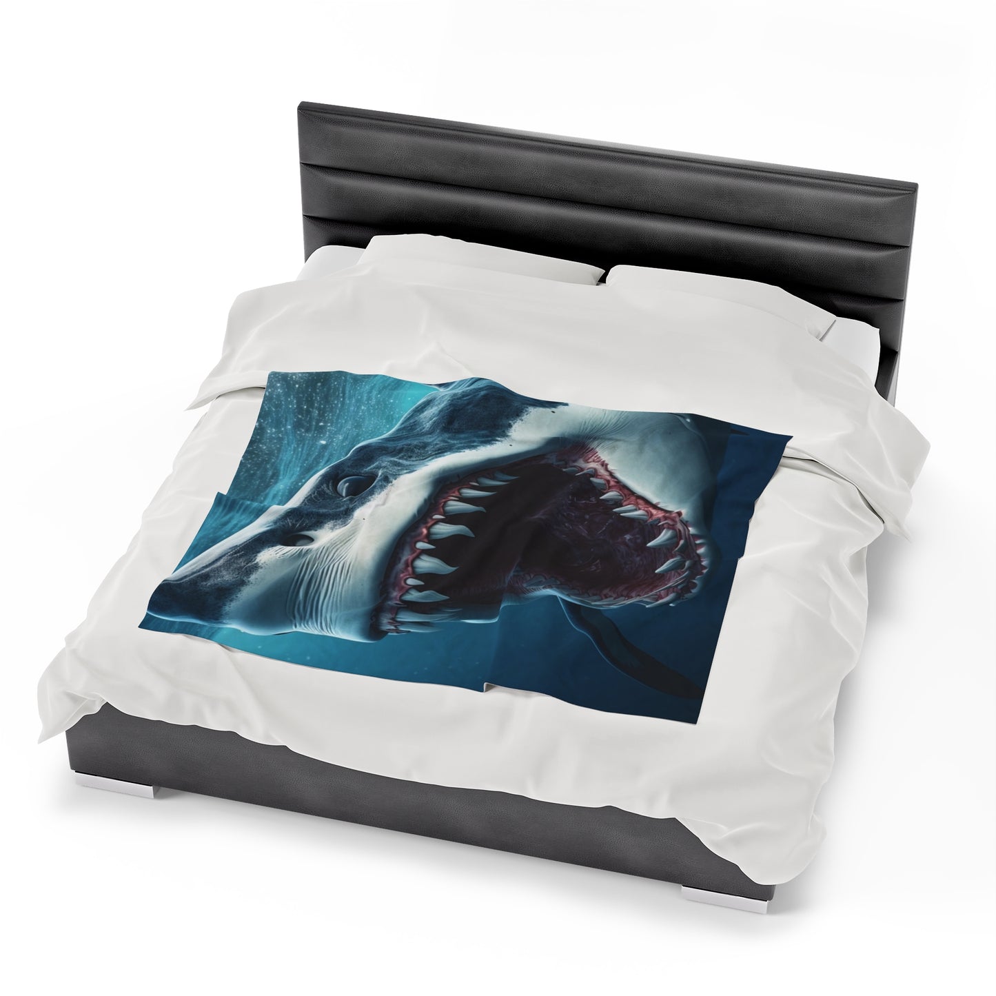 Great White Shark Teeth Plush Blanket