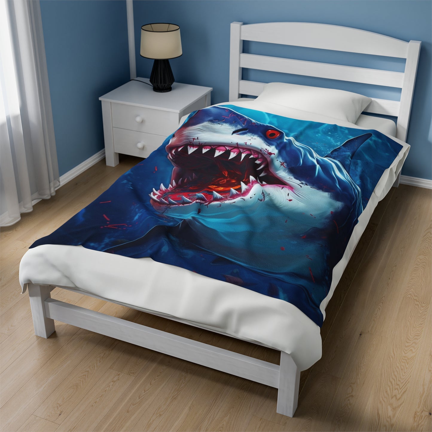 Great White Shark Scary Blanket