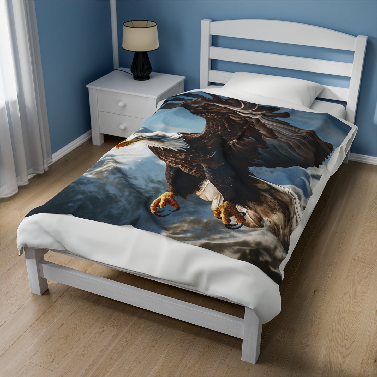 Elegant Bald Eagle Plush Blanket