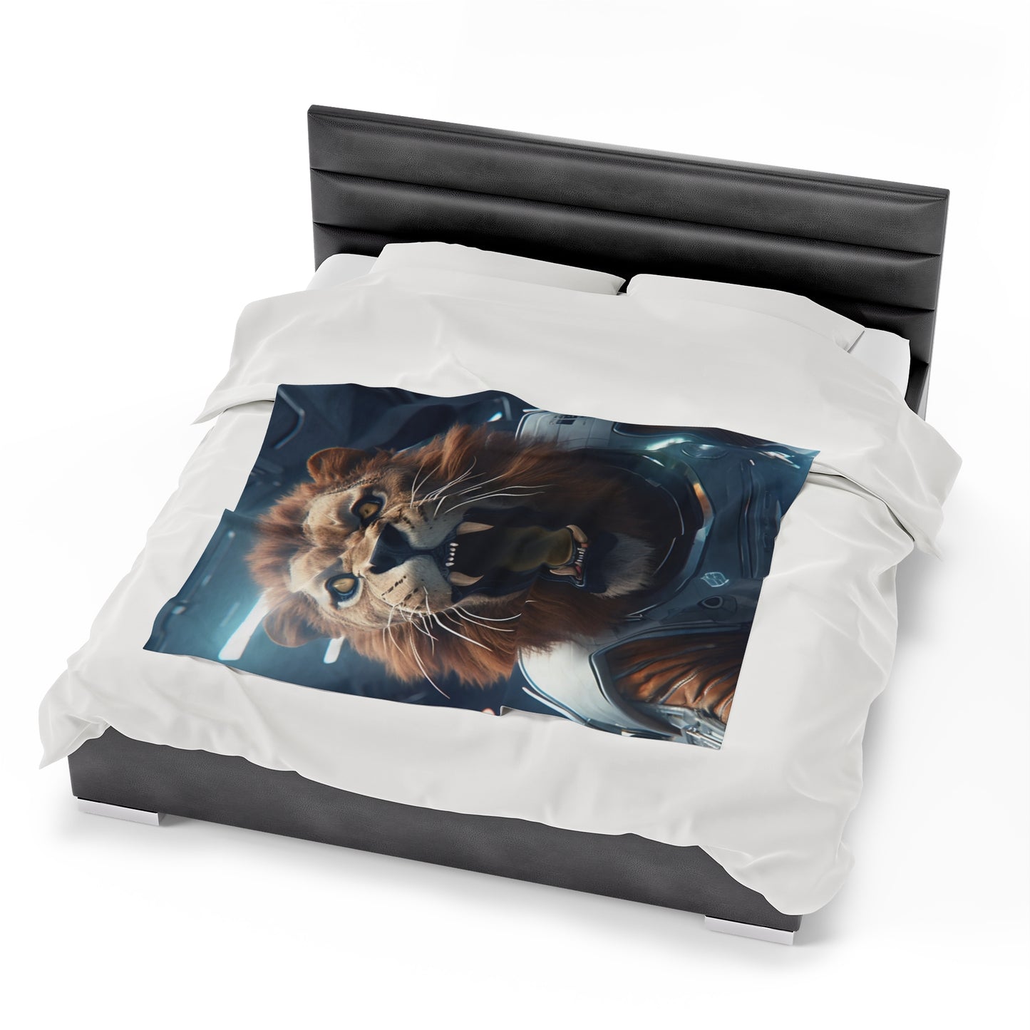 Space Lion Plush Blanket