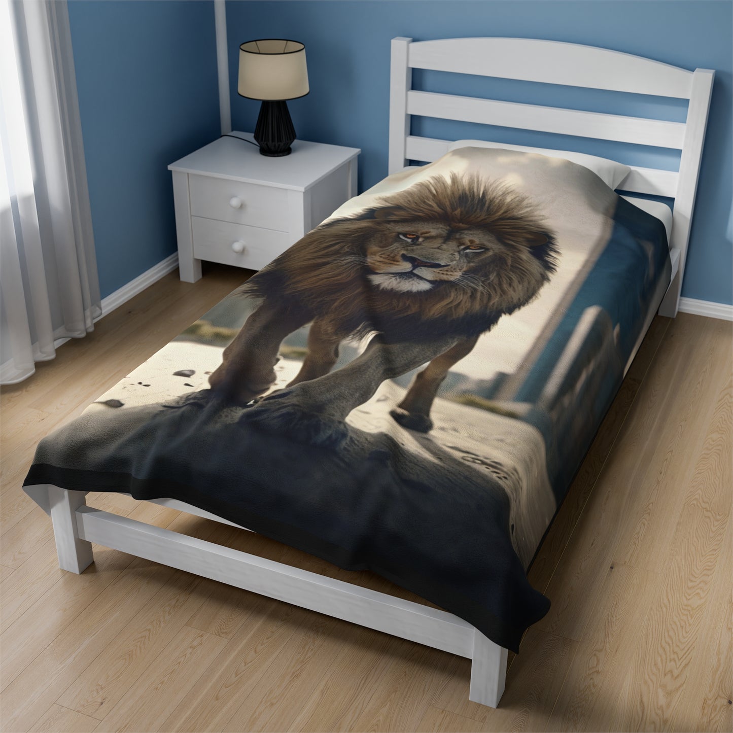 Lion Takes Over The City Plush Blanket