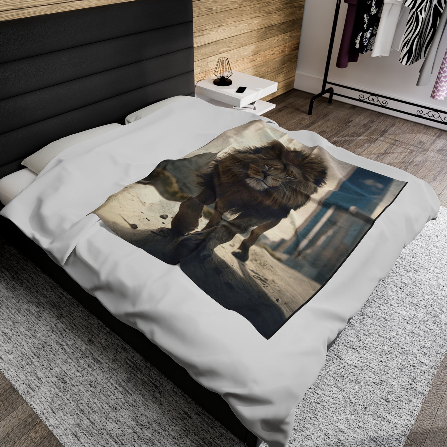 Lion Takes Over The City Plush Blanket