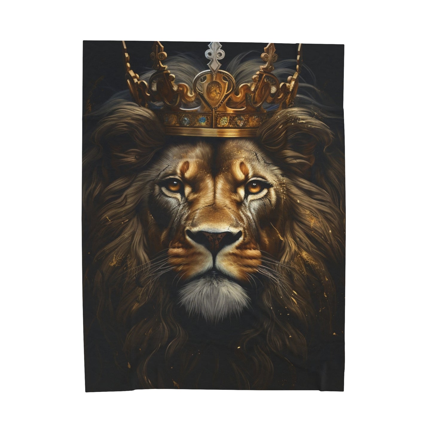 Lion Calm King Plush Blanket