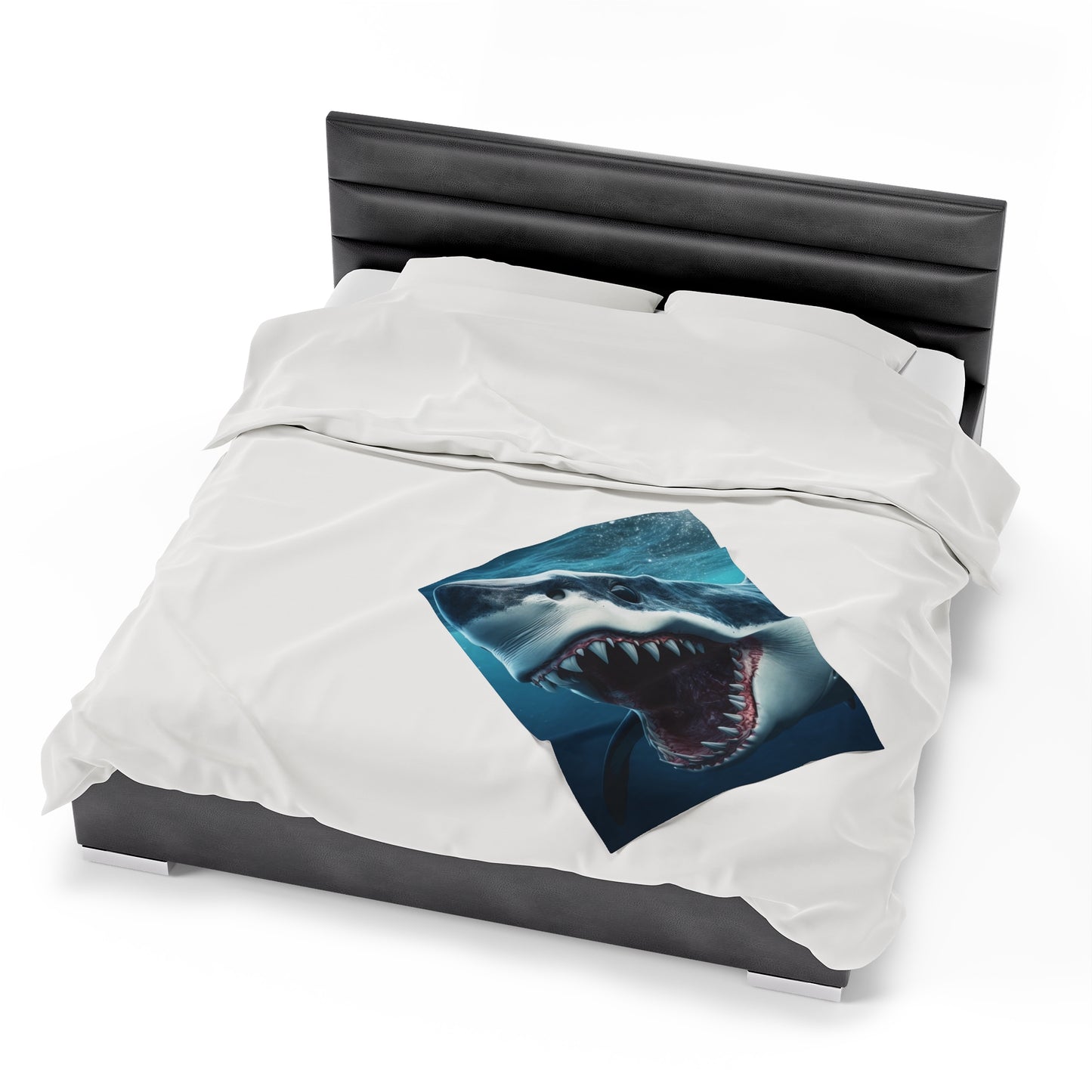 Great White Shark Teeth Plush Blanket