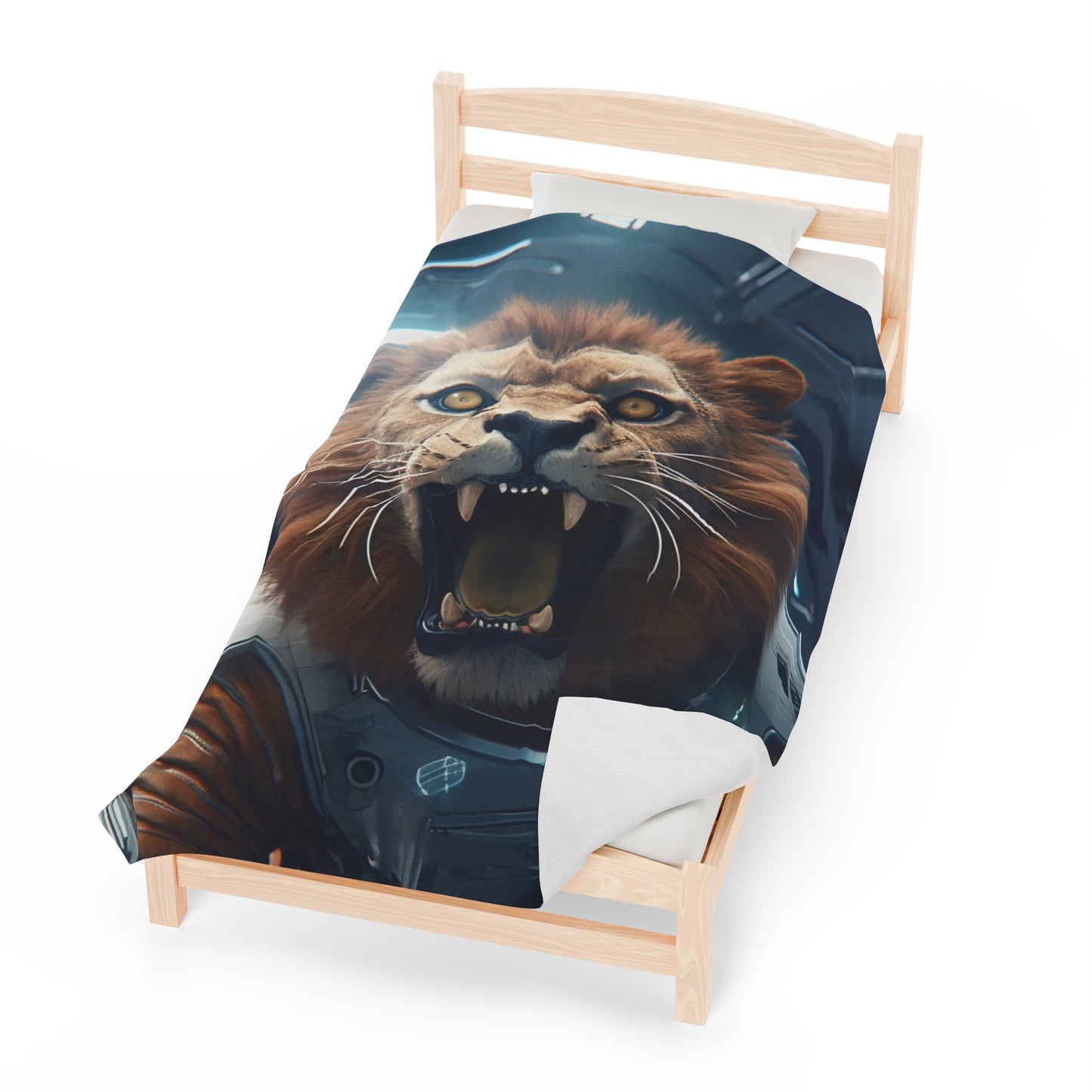 Space Lion Plush Blanket