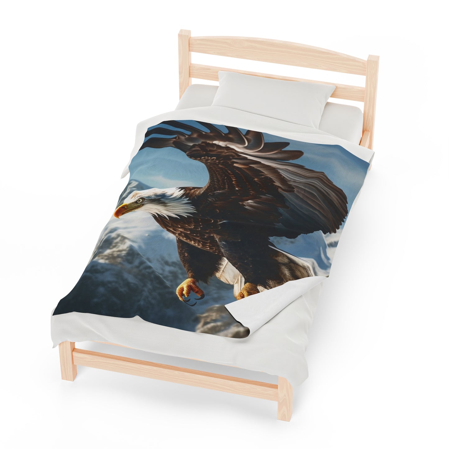 Elegant Bald Eagle Plush Blanket