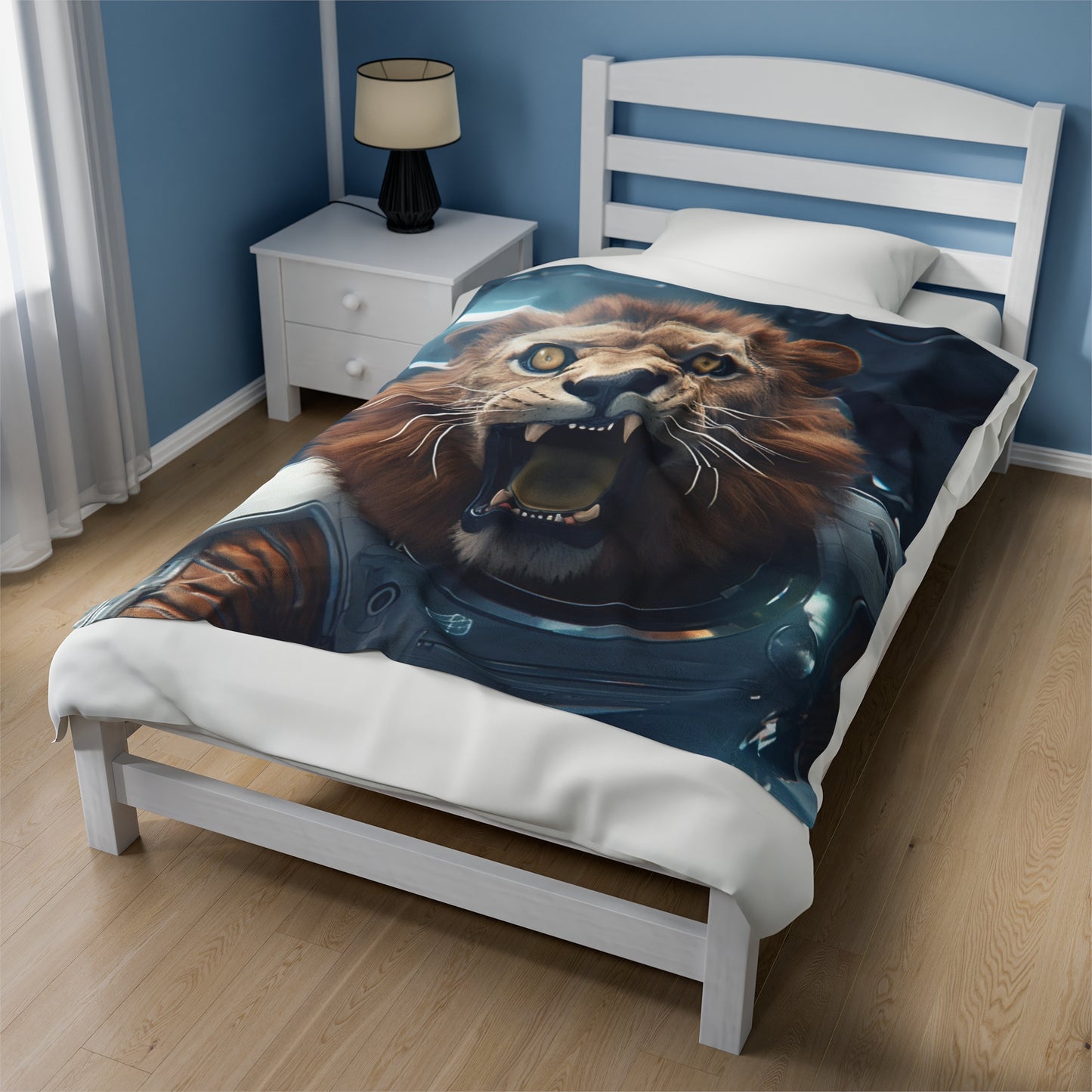 Space Lion Plush Blanket