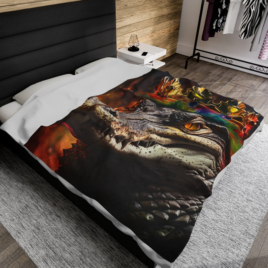 Alligator King Plush Blanket