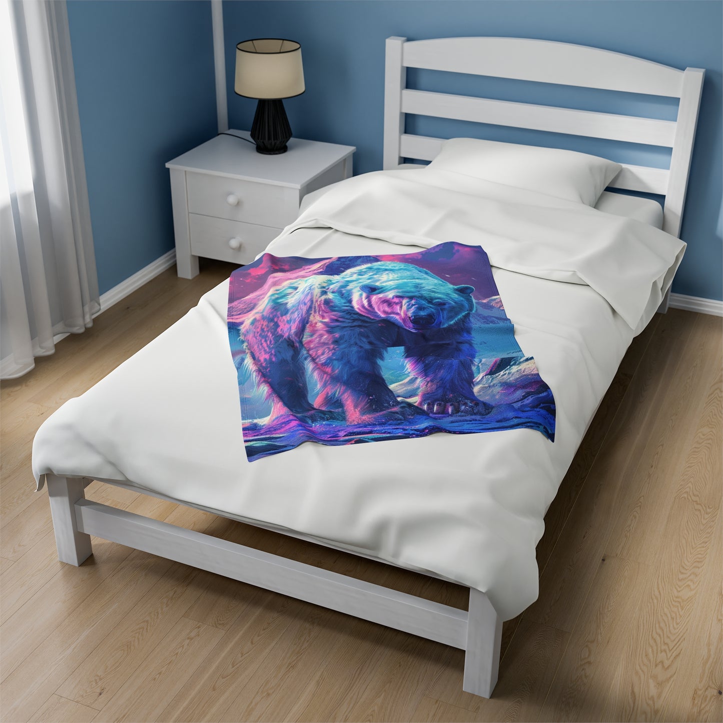 Polar Bear Colorful Plush Blanket