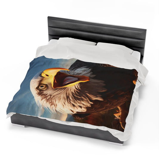 Bald Eagle Real Predator Plush Blanket