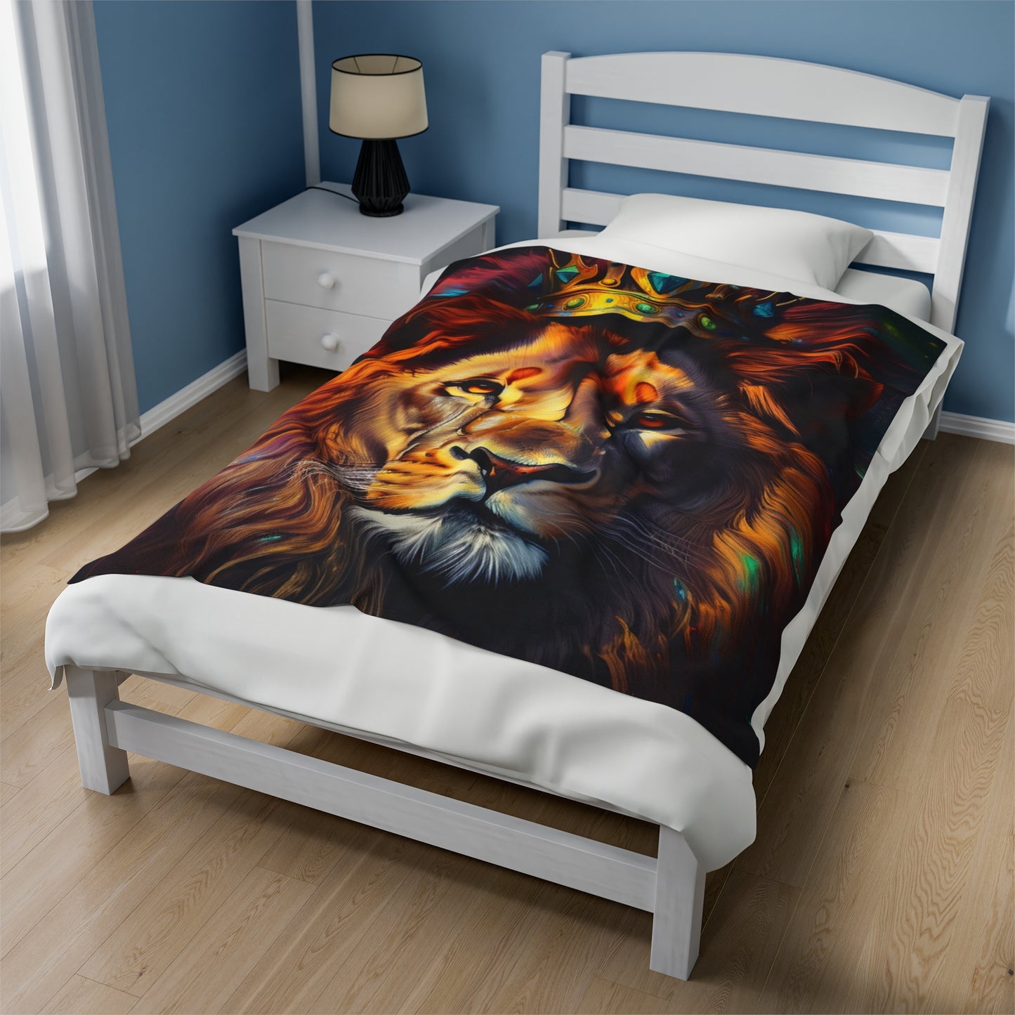 King Lion Colorful Plush Blanket