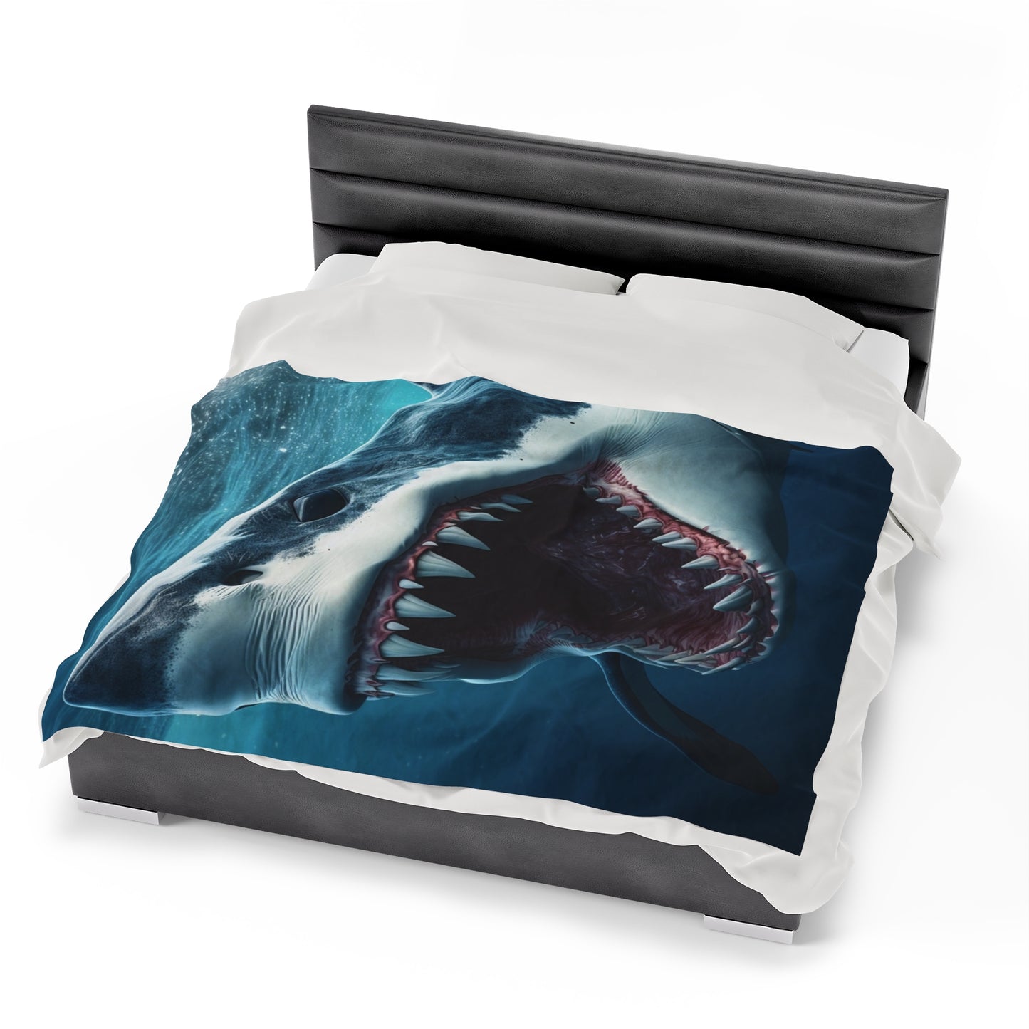 Great White Shark Teeth Plush Blanket