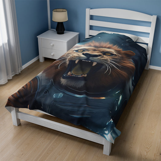 Space Lion Plush Blanket