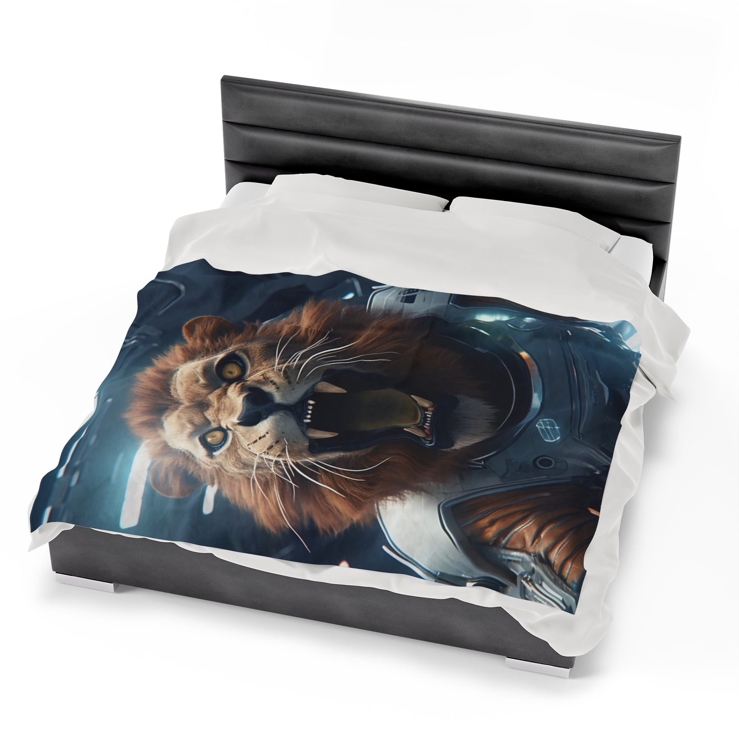 Space Lion Plush Blanket