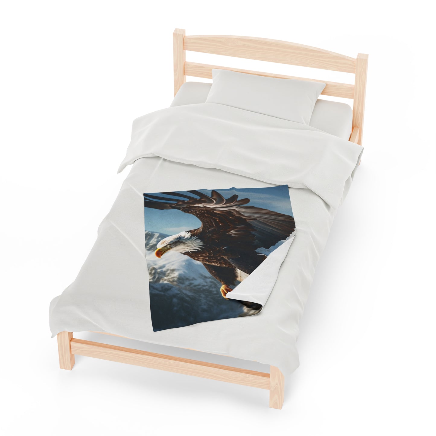 Elegant Bald Eagle Plush Blanket