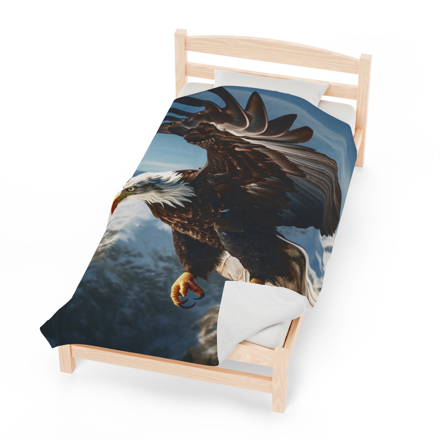 Elegant Bald Eagle Plush Blanket