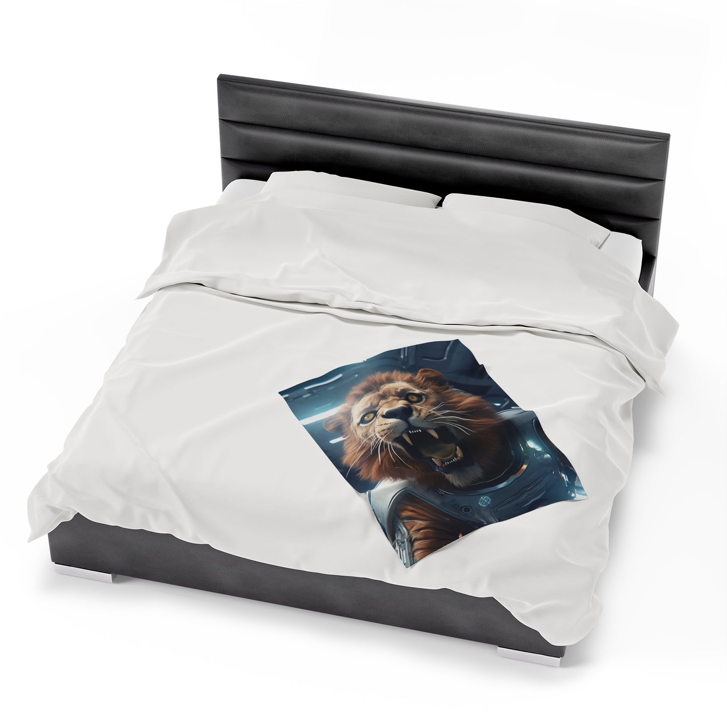 Space Lion Plush Blanket