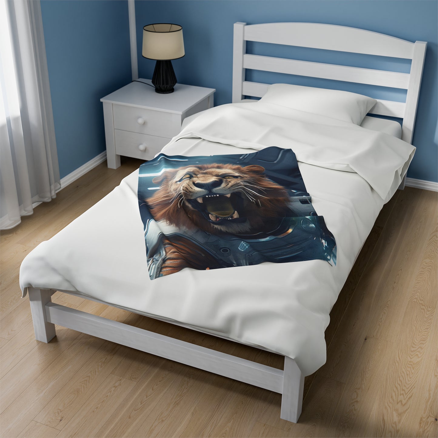 Space Lion Plush Blanket